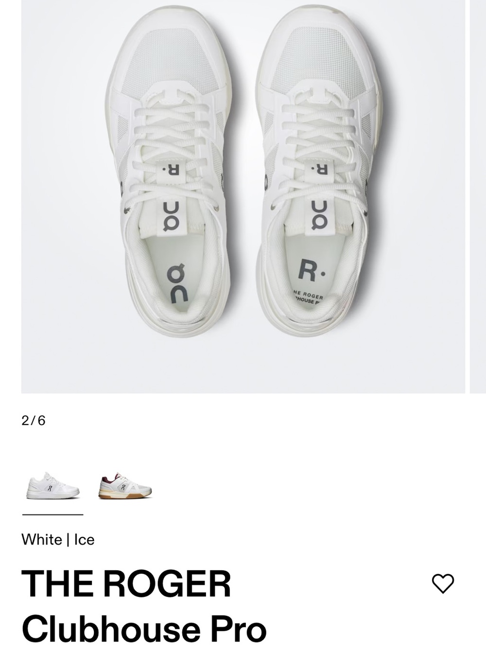 Brand New On The Roger Clubhouse Pro Size 9 in White/Ice color - Picture 8 of 10